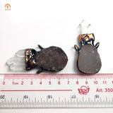 Amethyst Pendant Clear Quartz Druzy Natural Cluster Crystal Charms Set