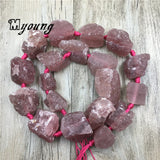 Strawberry Crystal Nugget Loose Beads for DIY Jewelry
