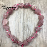 Strawberry Crystal Nugget Loose Beads for DIY Jewelry