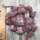 Strawberry Crystal Nugget Loose Beads for DIY Jewelry