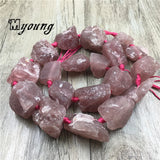 Strawberry Crystal Nugget Loose Beads for DIY Jewelry