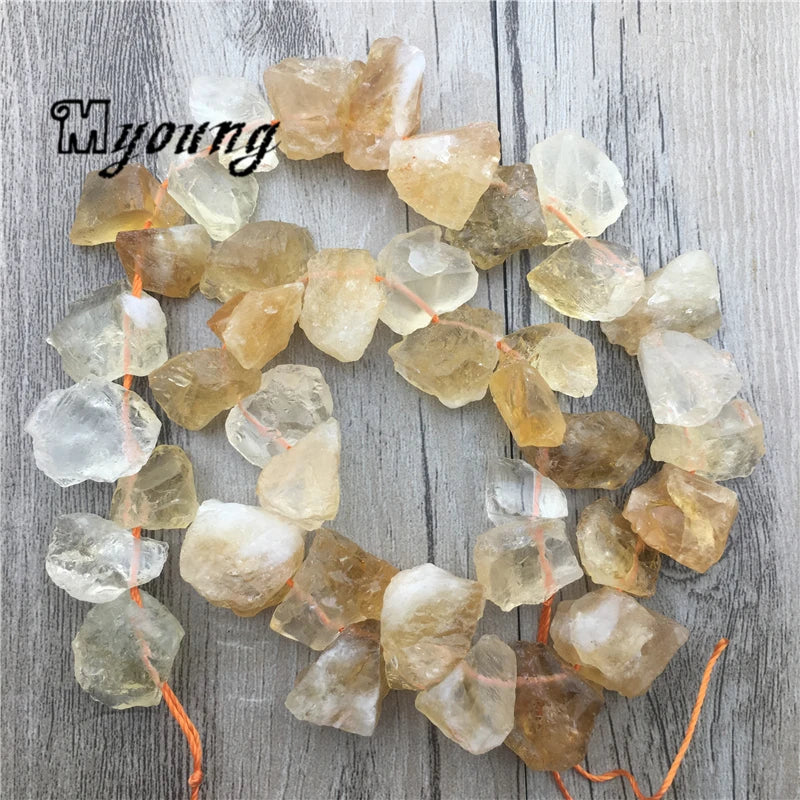 Yellow Quartz Citrine Loose Beads For DIY Jewelry Making