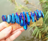 Raw Crystal Wedding Hair Accessories Hair Comb Hair Fork Hairpin