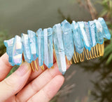 Raw Crystal Wedding Hair Accessories Hair Comb Hair Fork Hairpin