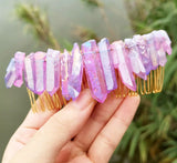 Raw Crystal Wedding Hair Accessories Hair Comb Hair Fork Hairpin