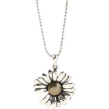 Raylove 925 Silver Daisy Necklace Vintage Bracelet Set