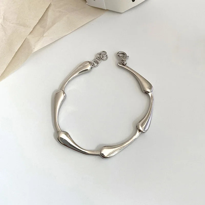 Raylove Water Drop Vintage Thai Silver Bracelet