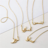 Arabic Stainless Steel Islamic Name Necklace A-Z Letters Pendant Ramadan Gift