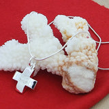 925 Silver Short Cross Pendant Necklace High Class