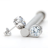 0.5-1ct Moissanite Earrings 925 Sterling Silver Round Stud Earings