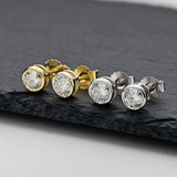 0.5-1ct Moissanite Earrings 925 Sterling Silver Round Stud Earings