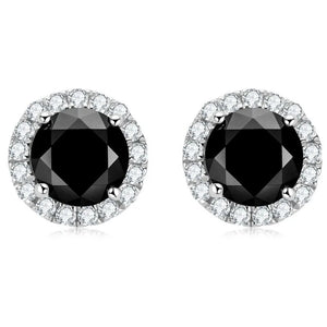 0.8ct Moissanite Round Stud Earrings Brilliant 925 S...