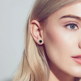 0.8ct Moissanite Round Stud Earrings Brilliant 925 S...