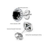 0.8ct Moissanite Round Stud Earrings Brilliant 925 S...