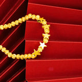 24K Five Star Transfer Bead Bracelet Bangle Women Jewelry