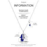 925 Silver Sea Turtle Evil Eye Pendant Necklace For Women