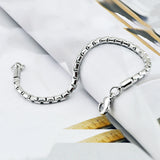 925 Sterling Silver 5MM Box Chain Bracelet for Men