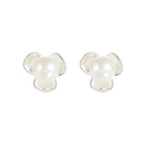 925 Sterling Silver Clover Stud Earrings for Women Girls