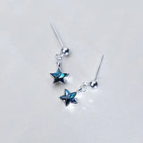 925 Silver Star CZ Stud Earrings For Women Fine 925 Jewelry Wedding Gift