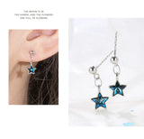 925 Silver Star CZ Stud Earrings For Women Fine 925 Jewelry Wedding Gift