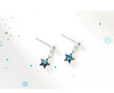 925 Silver Star CZ Stud Earrings For Women Fine 925 Jewelry Wedding Gift