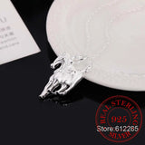 925 Sterling Silver Horse Necklace Small Pendant for Women