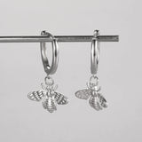 925 Silver Punk Bee Stud Earrings for Women Animal Bohemia Accessories