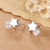 925 Silver Zircon Stud Earrings - Sparkle for Everyday Glam