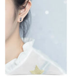925 Silver Cat Stud Earrings Girls Women Jewelry