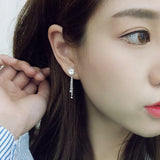 925 Silver Flower Stud Earrings Women Girls Jewelry Brincos