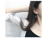925 Sterling Silver Leaves Pearl Stud Earrings for Women Girls