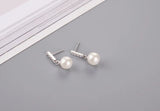 100% 925 Sterling Silver Pearl Stud Earrings for Women Girls