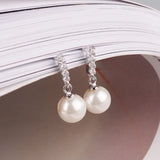 100% 925 Sterling Silver Pearl Stud Earrings for Women Girls