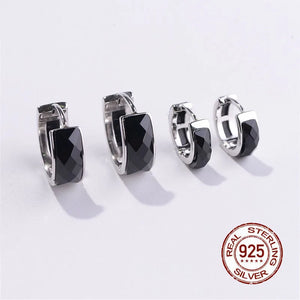 925 Silver Vintage Craft Faceted Agate Earrings for Woman