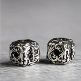 925 Silver Tibetan Dorje Symbol Beads Sterling Silver Buddhist Vajra Loose Beads