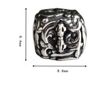 925 Silver Tibetan Dorje Symbol Beads Sterling Silver Buddhist Vajra Loose Beads