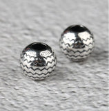 925 Silver Wave Symbol Beads Large Hole Sterling Silver Loose Beads