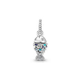 925 Silver Fish Scale Charm Pendant for Bracelet Bangle DIY Ocean Jewelry