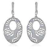 925 Silver Hallow Zircon Clip-on Earrings for Women