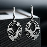 925 Silver Hallow Zircon Clip-on Earrings for Women