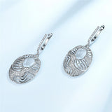 925 Silver Hallow Zircon Clip-on Earrings for Women