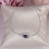 Natural Sapphire Water Drop Gemstone Charm Bracelet