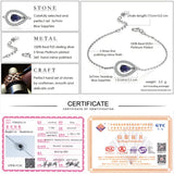 Natural Sapphire Water Drop Gemstone Charm Bracelet