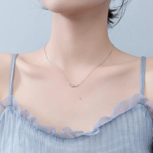 925 Sterling Silver Love Dolphin Pendant Necklace Women Animal Jewelry