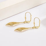 14K Diamond Gemstone Drop Earrings Women's Jewelry