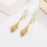 14K Diamond Gemstone Drop Earrings Women's Jewelry