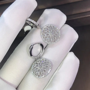 14K Diamond Drop Earring Round Wedding Peridot Gemstone for Women