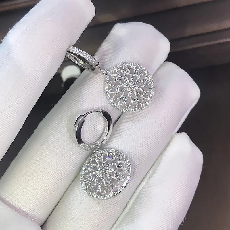 14K Diamond Drop Earring Round Wedding Peridot Gemstone for Women