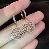 14K Diamond Drop Earring Round Wedding Peridot Gemstone for Women