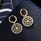 14K Diamond Drop Earring Round Wedding Peridot Gemstone for Women